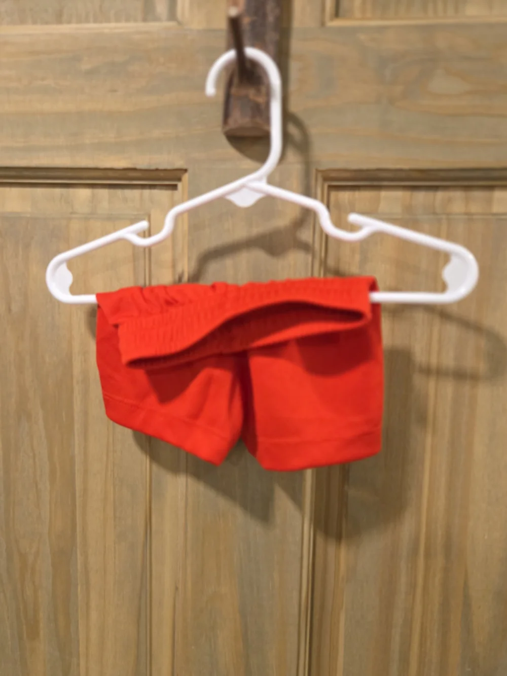 Nike Bright Red Kids Athletic Shorts with Black Logo